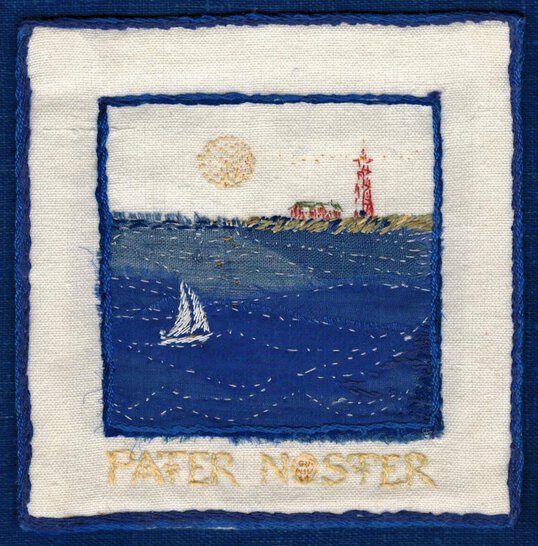 Pater Noster Applikation och broderi av Gunilla Sjögren